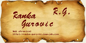 Ranka Gurović vizit kartica